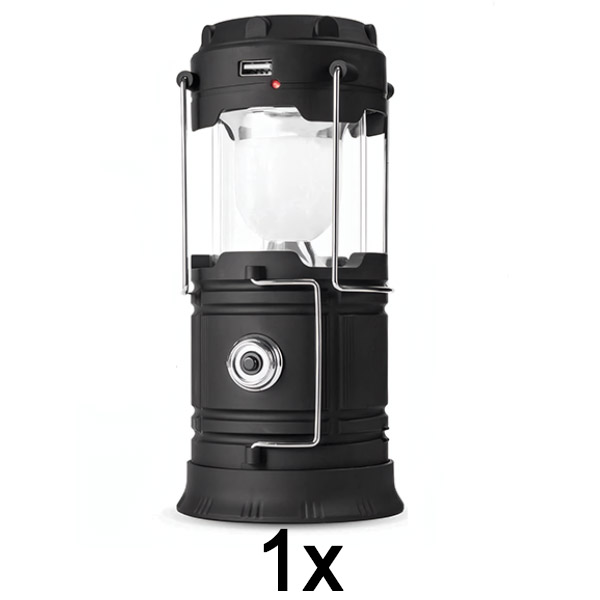 1x Puniva solarna lampa za kampovanje + baterijska lampa | CAMPGLO