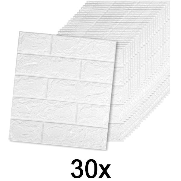 6x (5 komada) Samolepljiva tapeta sa motivom 3D cigle | BRICKSBY