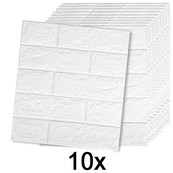 2x (5 komada) Samolepljiva tapeta sa motivom 3D cigle | BRICKSBY