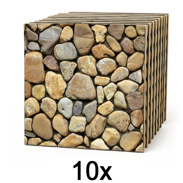 1x 3D tapete sa imitacijom kamena (10 kom)  | STONEBLOCKS