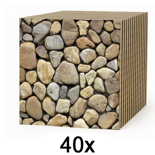 4x 3D tapete sa imitacijom kamena (10 kom)  | STONEBLOCKS